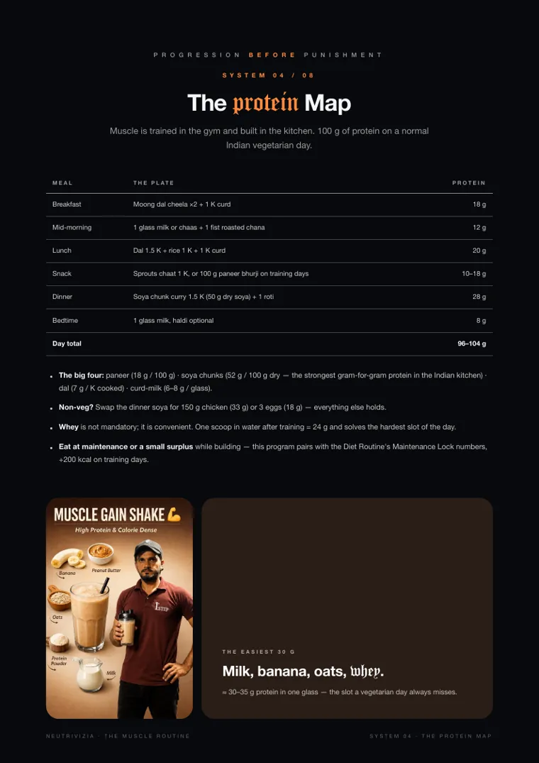 THE MUSCLE ROUTINE, page 12: The Protein Map